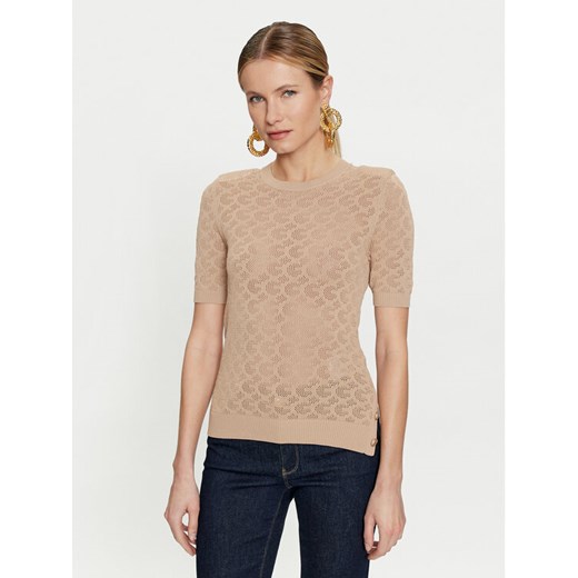 Guess Sweter Belle W4GR15 Z36O0 Beżowy Regular Fit ze sklepu MODIVO w kategorii Swetry damskie - zdjęcie 182767183