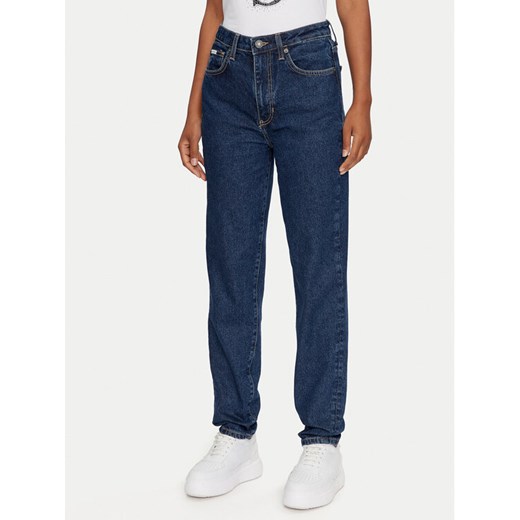 Guess Jeans Jeansy W4YA0D D5CC2 Granatowy Regular Fit ze sklepu MODIVO w kategorii Jeansy damskie - zdjęcie 182767251