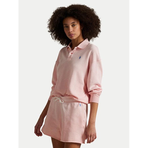 Polo Ralph Lauren Bluza 211965097007 Różowy Relaxed Fit ze sklepu MODIVO w kategorii Bluzy damskie - zdjęcie 182767313