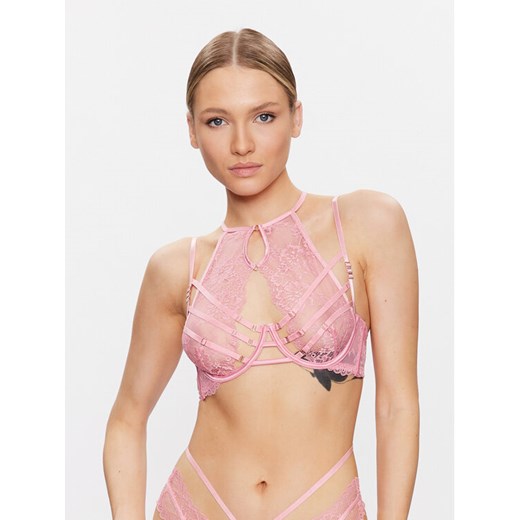 Hunkemöller Biustonosz z fiszbiną Roxanne 201009 Różowy ze sklepu MODIVO w kategorii Biustonosze - zdjęcie 182767414