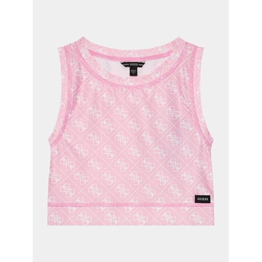 Guess Top J4RI36 MC01P Różowy Slim Fit ze sklepu MODIVO w kategorii Bluzki dziewczęce - zdjęcie 182767562