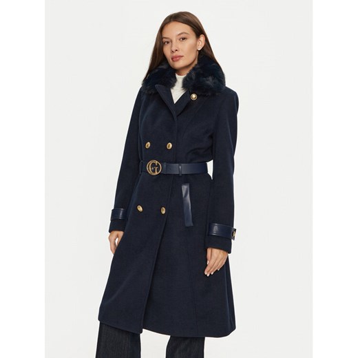 Guess Płaszcz zimowy Amelia W4BL46 WGKI2 Granatowy Regular Fit ze sklepu MODIVO w kategorii Płaszcze damskie - zdjęcie 182767621