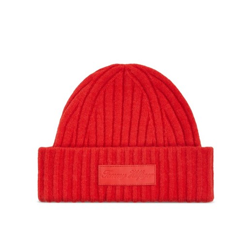 Tommy Hilfiger Czapka Tommy Twist Beanie AW0AW15325 Pomarańczowy ze sklepu MODIVO w kategorii Czapki zimowe damskie - zdjęcie 182767640