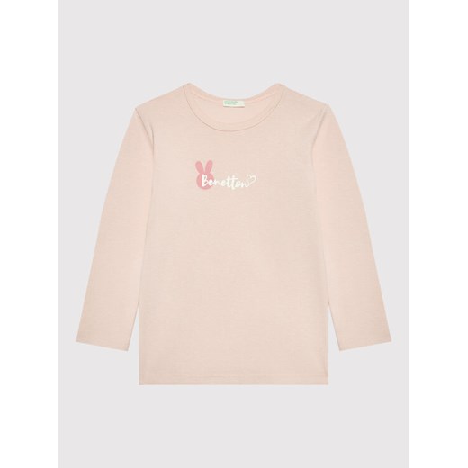 United Colors Of Benetton Bluzka 3I9WA100T Różowy Regular Fit ze sklepu MODIVO w kategorii Bluzki dziewczęce - zdjęcie 182767651