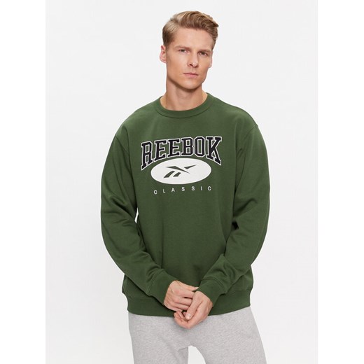 Reebok Bluza Archive Essentials IM1530 Zielony Regular Fit ze sklepu MODIVO w kategorii Bluzy męskie - zdjęcie 182767784