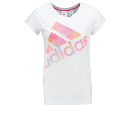 adidas Performance ESSENTIALS Tshirt z nadrukiem white/light flash red zalando szary abstrakcyjne wzory
