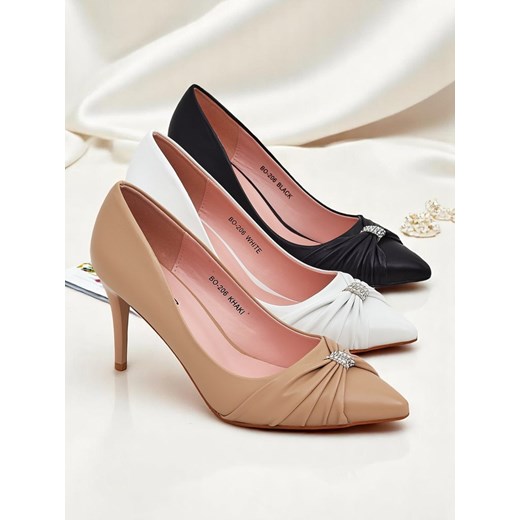 Czółenka Royalfashion.pl bez zapięcia skórzane 