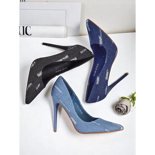 Royalfashion Damskie czółenka na szpilce Denim Chic ze sklepu royalfashion.pl w kategorii Czółenka - zdjęcie 183544864