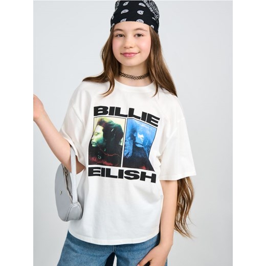 Sinsay - Koszulka Billie Eilish - kremowy ze sklepu Sinsay w kategorii Bluzki dziewczęce - zdjęcie 183545302