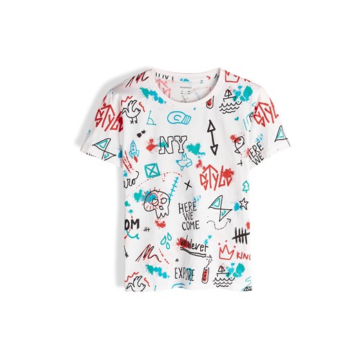 GATE Bawełniana koszulka z nadrukiem 8Y ze sklepu gateshop w kategorii T-shirty chłopięce - zdjęcie 183547854