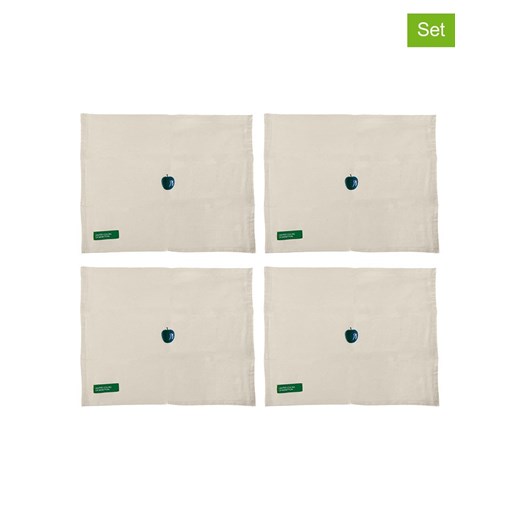 Benetton Podkładki stołowe (4 szt.) w kolorze kremowo-zielonym - 35 x 45 cm ze sklepu Limango Polska w kategorii Podkładki na stół - zdjęcie 183548911