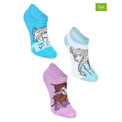 Disney Frozen Skarpety (3 pary) &quot;Kraina Lodu&quot; ze wzorem ze sklepu Limango Polska w kategorii Skarpetki dziecięce - zdjęcie 183549271