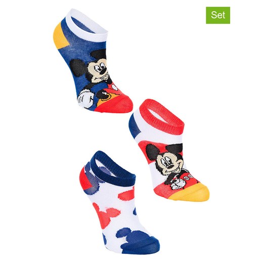 Disney Mickey Mouse Skarpety (3 pary) &quot;Myszka Miki&quot; ze wzorem ze sklepu Limango Polska w kategorii Skarpetki dziecięce - zdjęcie 183549281