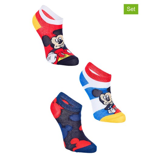 Disney Mickey Mouse Skarpety (3 pary) &quot;Myszka Miki&quot; ze wzorem ze sklepu Limango Polska w kategorii Skarpetki dziecięce - zdjęcie 183549284