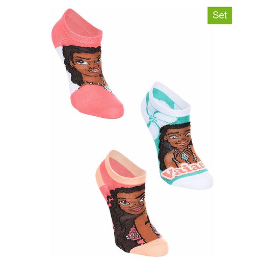 Disney Vaiana Skarpety (3 pary) &quot;Vaiana (Moana)&quot; ze wzorem ze sklepu Limango Polska w kategorii Skarpetki dziecięce - zdjęcie 183549292