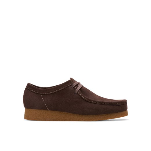 Półbuty Clarks Wallabee EVO 26178279 Brązowy ze sklepu eobuwie.pl w kategorii Półbuty męskie - zdjęcie 183549793