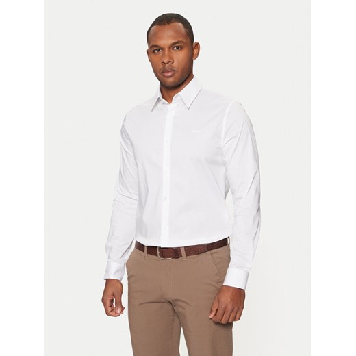 Guess Koszula Sunset M1YH20 W7ZK1 Biały Slim Fit ze sklepu MODIVO w kategorii Koszule męskie - zdjęcie 183550463