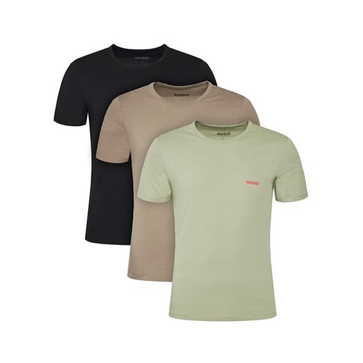 HUGO Komplet 3 t-shirtów 50532811 Kolorowy Regular Fit ze sklepu MODIVO w kategorii T-shirty męskie - zdjęcie 183550530