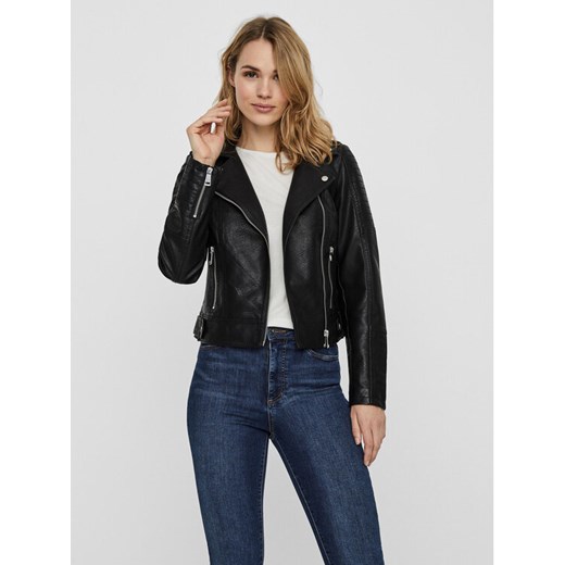 Vero Moda Kurtka z imitacji skóry Kerri 10228728 Czarny Regular Fit ze sklepu MODIVO w kategorii Kurtki damskie - zdjęcie 183551363