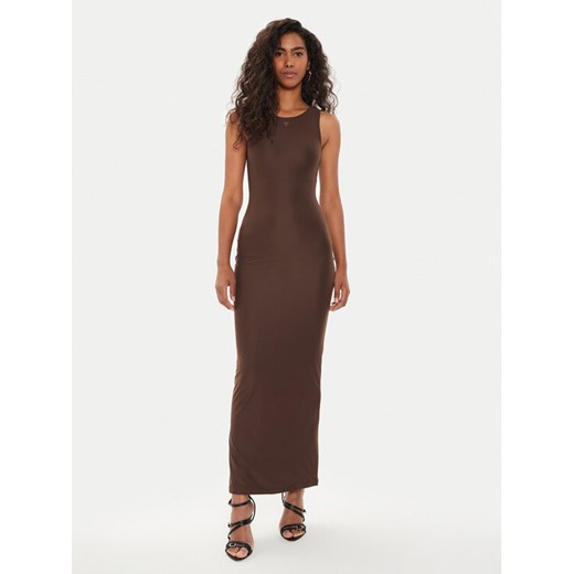 Guess Sukienka codzienna Kim W4YK0J KCDE0 Brązowy Bodycon Fit ze sklepu MODIVO w kategorii Sukienki - zdjęcie 183551433
