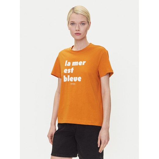 Mustang T-Shirt Floris 1016157 Pomarańczowy Relaxed Fit ze sklepu MODIVO w kategorii Bluzki damskie - zdjęcie 183551443