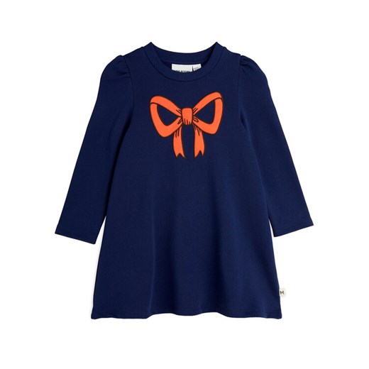 MINI RODINI Sukienka codzienna Bow 2515011360 Granatowy Regular Fit ze sklepu MODIVO w kategorii Sukienki dziewczęce - zdjęcie 183551512