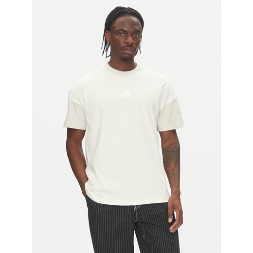 adidas T-Shirt ALL SZN Colorblock JJ3679 Biały Loose Fit ze sklepu MODIVO w kategorii T-shirty męskie - zdjęcie 183551542
