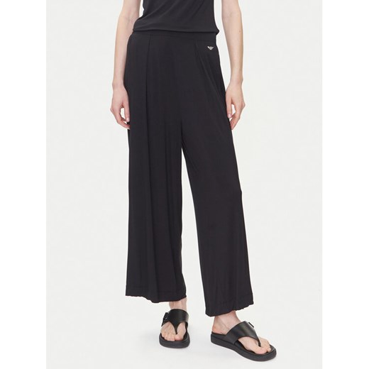 Emporio Armani Underwear Spodnie materiałowe EW000522 AF10889 UC001 Czarny Loose Fit ze sklepu MODIVO w kategorii Spodnie damskie - zdjęcie 183551572
