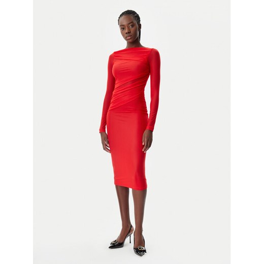PINKO Sukienka koktajlowa 104838 A2H1 R48 Czerwony Slim Fit ze sklepu MODIVO w kategorii Sukienki - zdjęcie 183551590