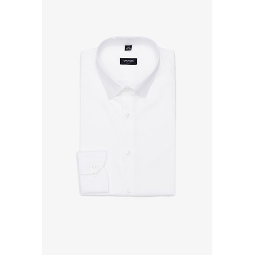 KOSZULA VERSONE 3307C DŁUGI RĘKAW SLIM FIT BIAŁA Z BAWEŁNĄ ze sklepu Recman w kategorii Koszule męskie - zdjęcie 183553071