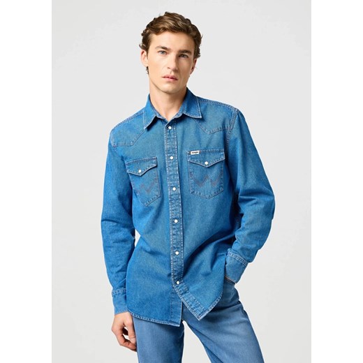WRANGLER MĘSKA KOSZULA JEANSOWA WRANGLER WESTERN SHIRT COOL MEDIUM 112362373 ze sklepu YouNeedit.pl w kategorii Koszule męskie - zdjęcie 183553240