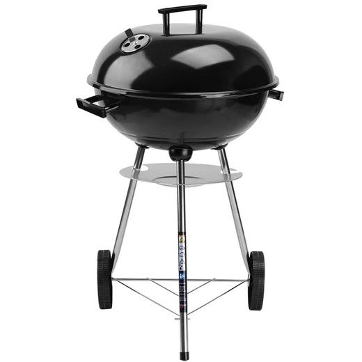 Okrągły czarny grill węglowy z pokrywą R1-T63 ze sklepu Edinos.pl w kategorii Ogród i taras - zdjęcie 183553530