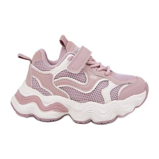 Inna Sneakersy Dziecięce Na Grubej Podeszwie Różowe ze sklepu ButyModne.pl w kategorii Buty sportowe dziecięce - zdjęcie 183553853