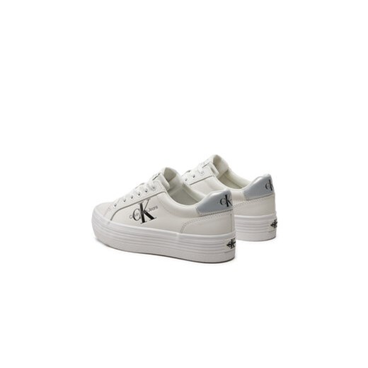 Sneakersy Calvin Klein Jeans Vulc Flatform Laceup Lth YW0YW01474 Biały 41 eobuwie.pl