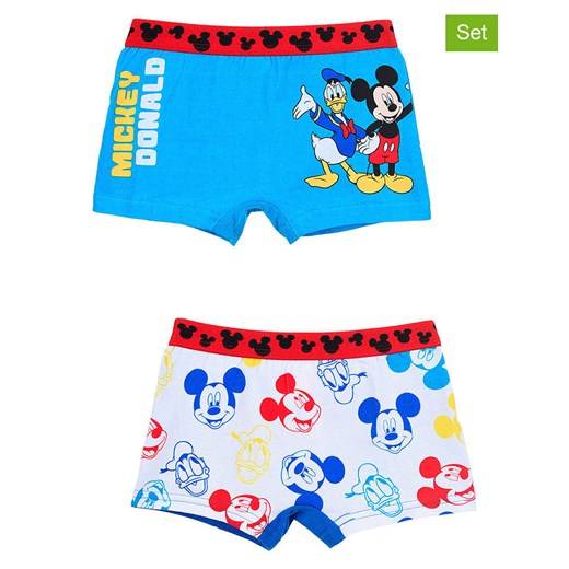 Disney Mickey Mouse Bokserki (2 pary) &quot;Myszka Miki&quot; w kolorze niebieskim ze wzorem ze sklepu Limango Polska w kategorii Majtki dziecięce - zdjęcie 183556641