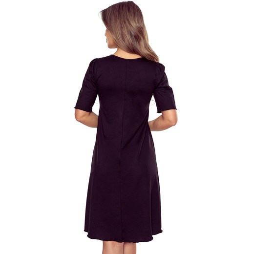 Koszulka nocna damska czarna Flor, Kolor czarny, Rozmiar S, Eldar ze sklepu Intymna w kategorii Koszule nocne - zdjęcie 183557111