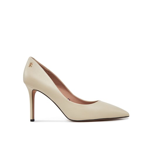 Szpilki Tommy Hilfiger Essential Pointed Pump FW0FW07533 Beżowy ze sklepu eobuwie.pl w kategorii Czółenka - zdjęcie 183557391