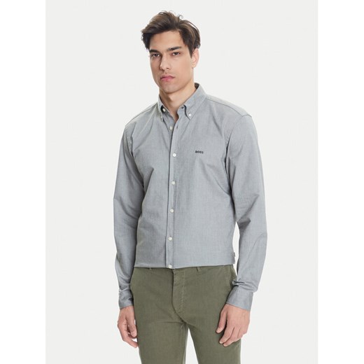 BOSS Koszula Rickert 50519707 Zielony Regular Fit ze sklepu MODIVO w kategorii Koszule męskie - zdjęcie 183558430