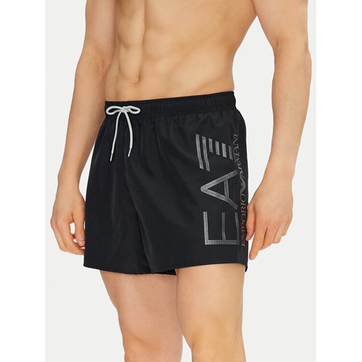 EA7 Emporio Armani Szorty kąpielowe 7M000550 AF14497 MC026 Czarny Regular Fit ze sklepu MODIVO w kategorii Kąpielówki - zdjęcie 183558480