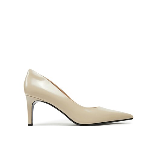 Calvin Klein Szpilki Heel Pump 70 - Brush L HW0HW02446 Beżowy ze sklepu MODIVO w kategorii Czółenka - zdjęcie 183558531