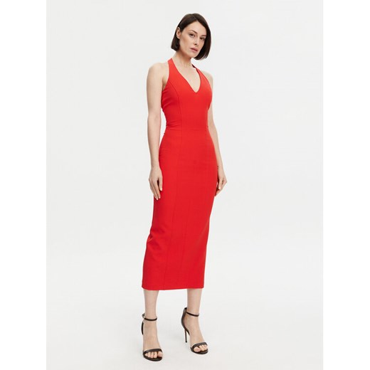 ACCESS FASHION Sukienka koktajlowa 53-3403-218 Czerwony Regular Fit ze sklepu MODIVO w kategorii Sukienki - zdjęcie 183558560