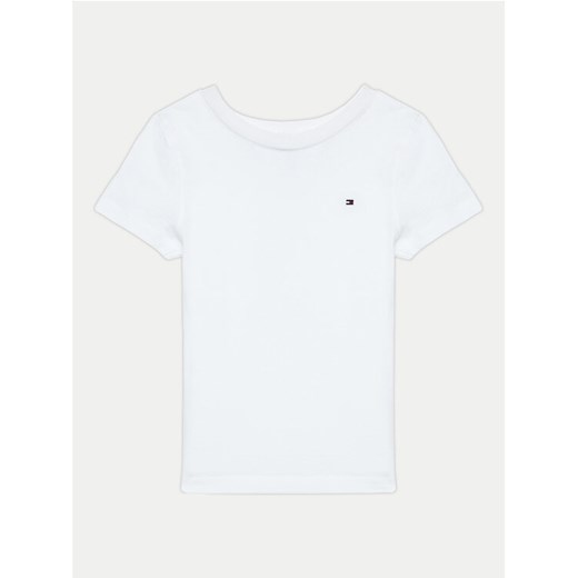 Tommy Hilfiger T-Shirt KB0KB04140 S Biały Regular Fit ze sklepu MODIVO w kategorii T-shirty chłopięce - zdjęcie 183558590