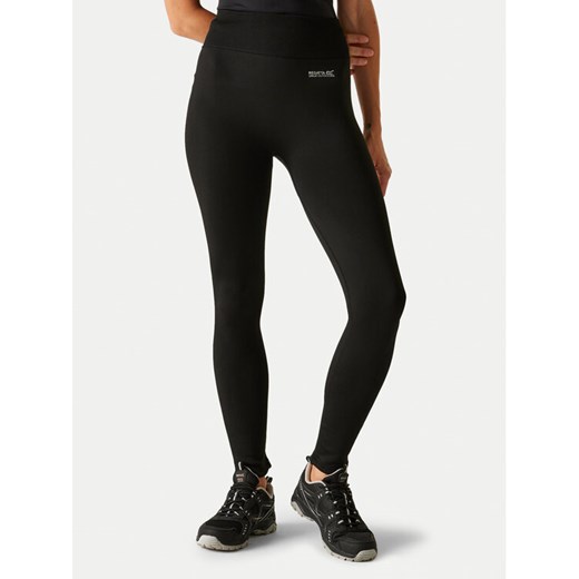 Regatta Legginsy Thermal Stretch RWJ291 Czarny Slim Fit ze sklepu MODIVO w kategorii Spodnie damskie - zdjęcie 183558592