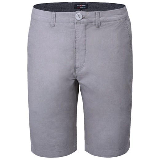 Bawełniane Męskie Krótkie Spodenki (Szorty) - Pako Jeans - Popielate SPPJNSszortyMARIUSpp ze sklepu JegoSzafa.pl w kategorii Spodenki męskie - zdjęcie 183559871
