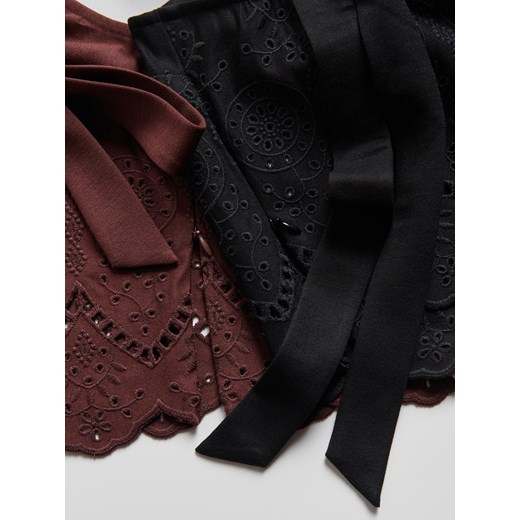 Reserved - Ażurowy top z wiązaniem - czarny Reserved S Reserved