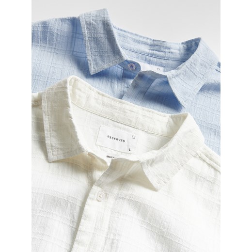 Reserved koszula męska z krótkimi rękawami z klasycznym kołnierzykiem 