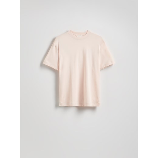 Reserved - Bawełniany t-shirt boxy - pastelowy róż ze sklepu Reserved w kategorii T-shirty męskie - zdjęcie 183560870