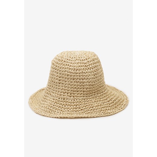 Jasnobeżowy Kapelusz z Plecionki w Stylu Bucket Hat Suai ze sklepu renee.pl w kategorii Kapelusze damskie - zdjęcie 183561173