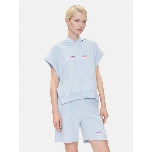 Emporio Armani Underwear Bluza EW000498 AF10882 U9273 Błękitny Loose Fit ze sklepu MODIVO w kategorii Bluzy damskie - zdjęcie 183562372