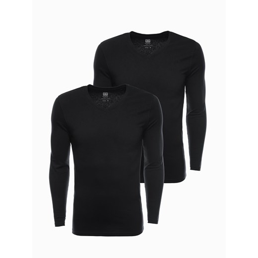 Zestaw longsleeve męski V-NECK - mix 2-pak V4 Z41 ze sklepu ombre w kategorii T-shirty męskie - zdjęcie 183563173